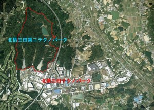 北摂三田第二テクノパークの鳥瞰図（出典：大和ハウス工業）