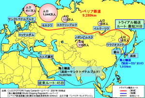 輸送ルート図（出典：中国地方整備局）