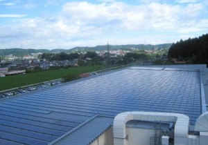 福島棚倉工場に設置された太陽光発電システム