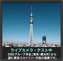 SBSホールディングスのウェブサイトに設置されたライブカメラの風景