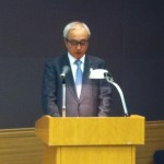 事業方針を説明する三井不動産の飯沼専務 事業方針を説明する三井不動産の飯沼専務