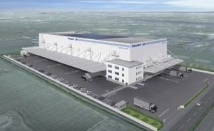 日本トランスシティの新倉庫完成予想図
