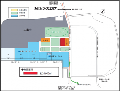 アイランドシティ港湾関連用地の位置図 アイランドシティ港湾関連用地の位置図