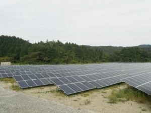 完成した太陽光発電所（山口県周南市）