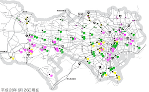 東京都内の道路冠水注意箇所マップを更新