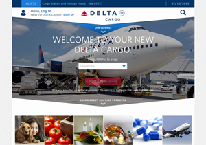 デルタ航空、貨物部門ウェブサイトを刷新