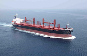 名村造船所、シリーズ18番目の3.4万トン貨物船を引渡し