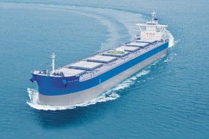 JMU、津事業所でBTG社向け8万トン型バルク船引渡し