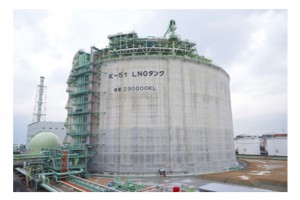 大阪ガス、堺市で23万m3の大容量LNGタンク完成