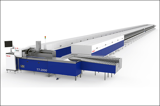 ▲最新のあて名自動読取区分機「TT-2000」