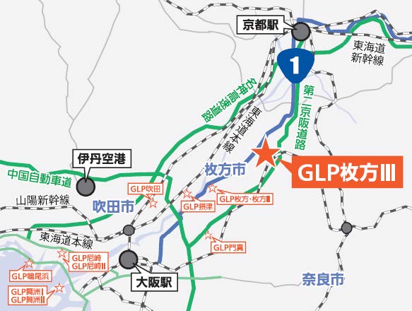 GLP、枚方で高度IT導入の大規模物流施設を開発