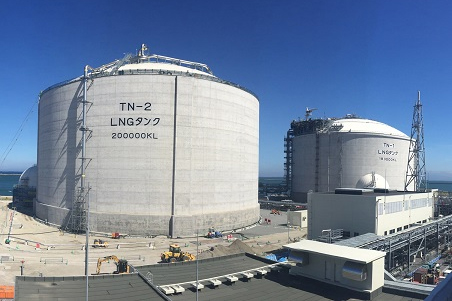 北海道ガス、石狩LNG基地内2基目のLNGタンク完成