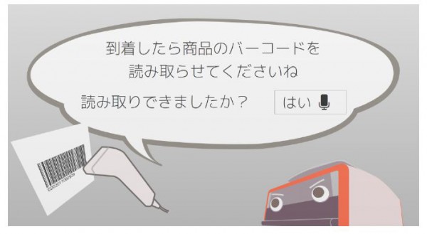 ▲音声ピッキング指示画面例