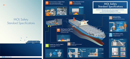 商船三井、自社運航船の安全仕様解説するパンフレット