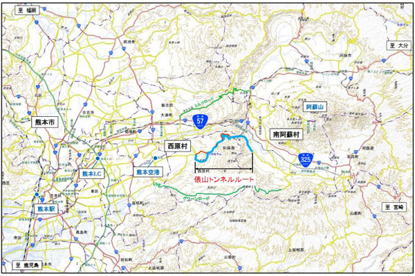 熊本･俵山トンネルルート開通、阿蘇の物流円滑化に期待5