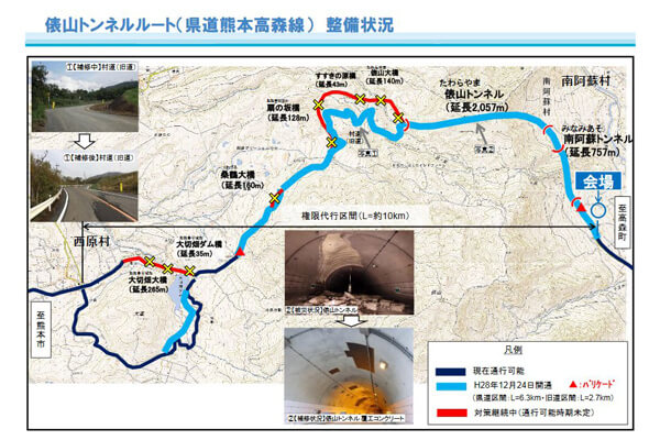 熊本･俵山トンネルルート開通、阿蘇の物流円滑化に期待