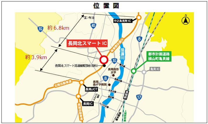 北陸道の長岡北スマートIC、3月25日開通