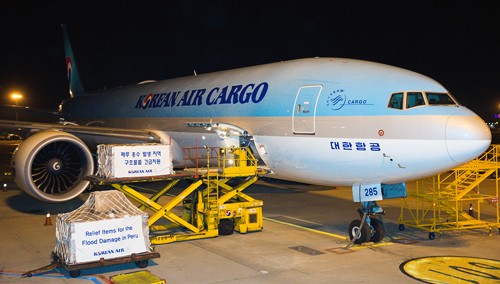大韓航空、ペルー洪水被災地へ救護物資を輸送