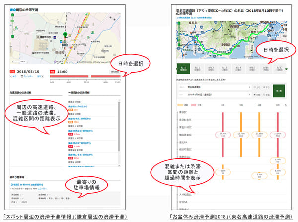 ナビタイム ウェブサイトでお盆の渋滞予測提供