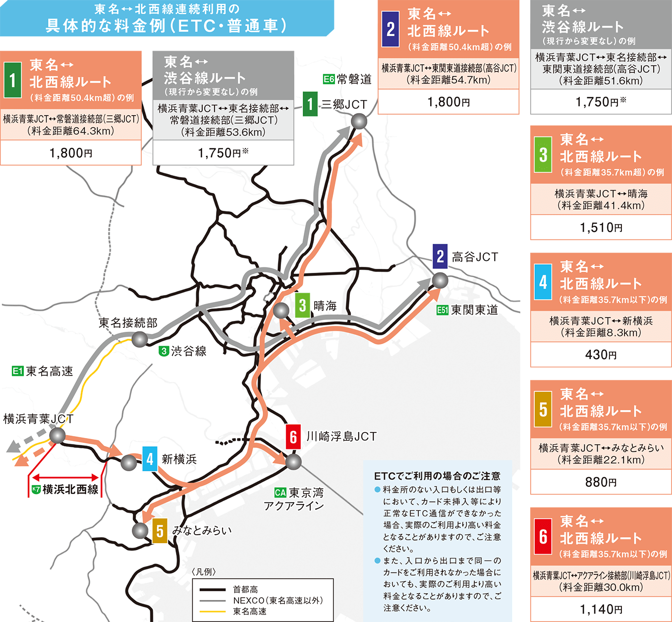 首都高速 東名 横浜北西線の連続利用に追加料金 首都高速 東名 横浜北西線の連続利用に追加料金