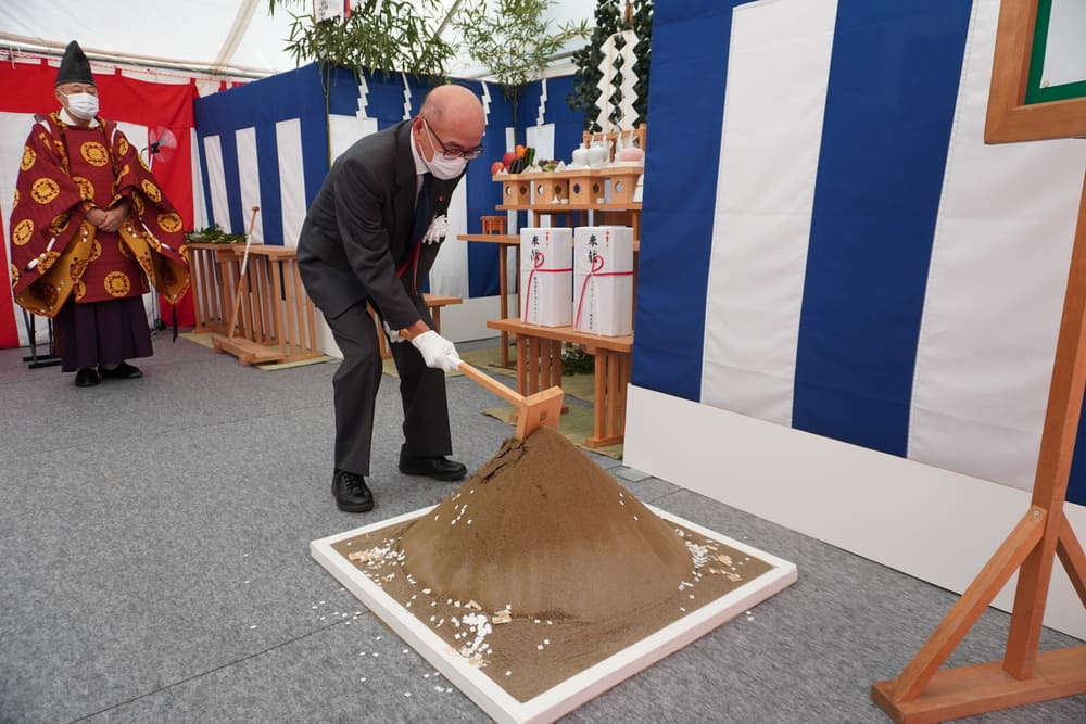 地鎮祭の様子