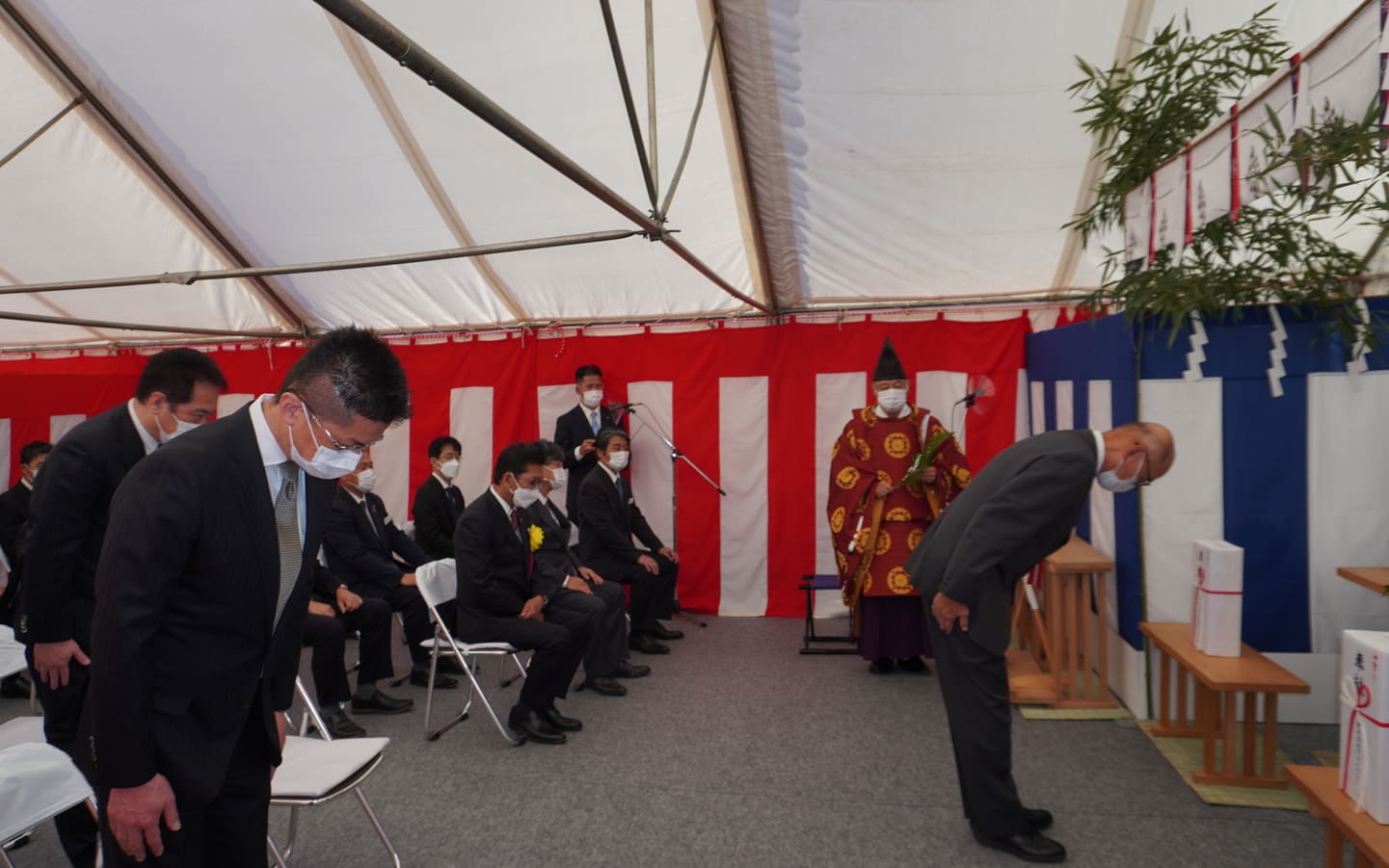 地鎮祭の様子